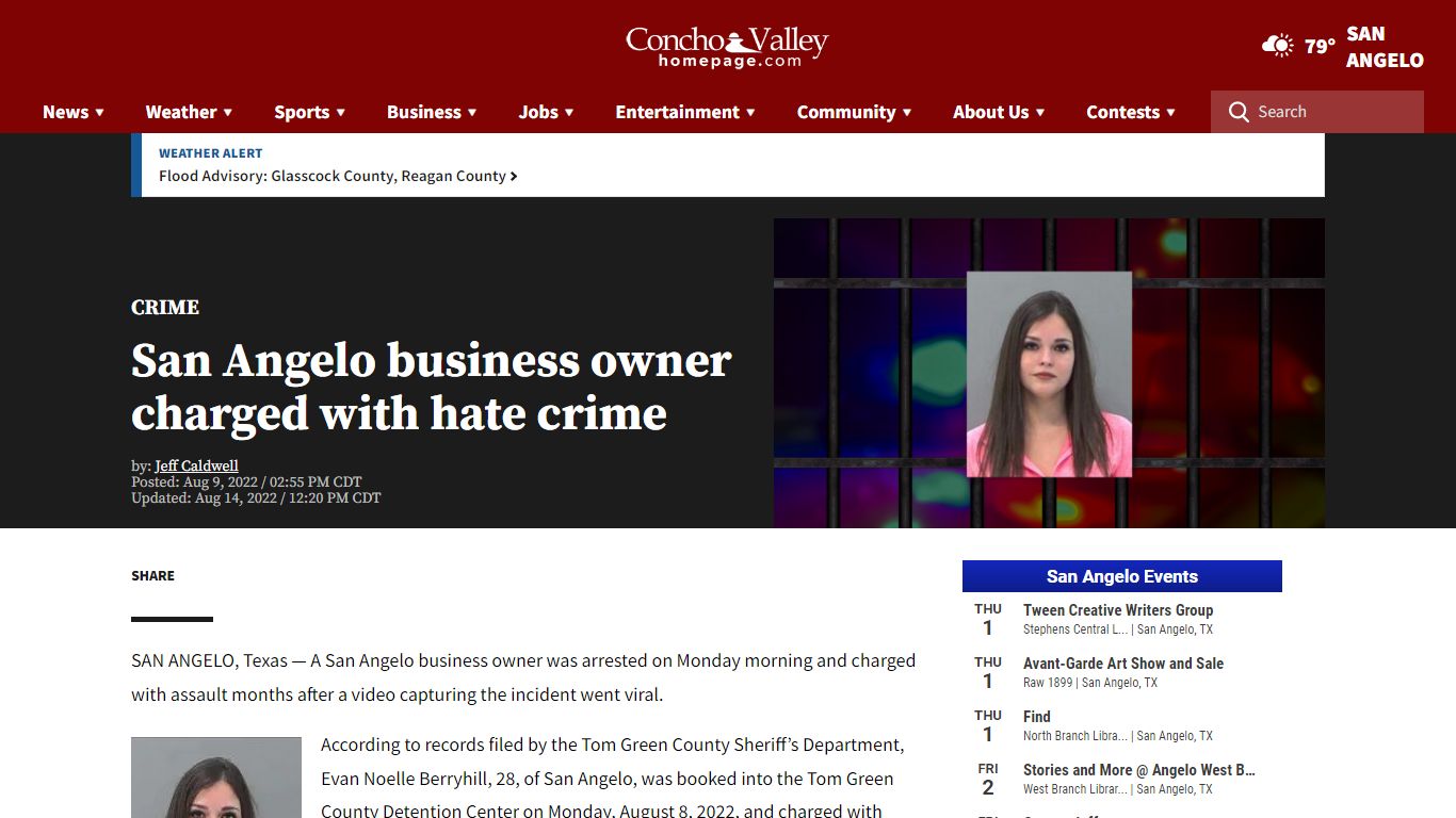 San Angelo business owner charged with hate crime ...